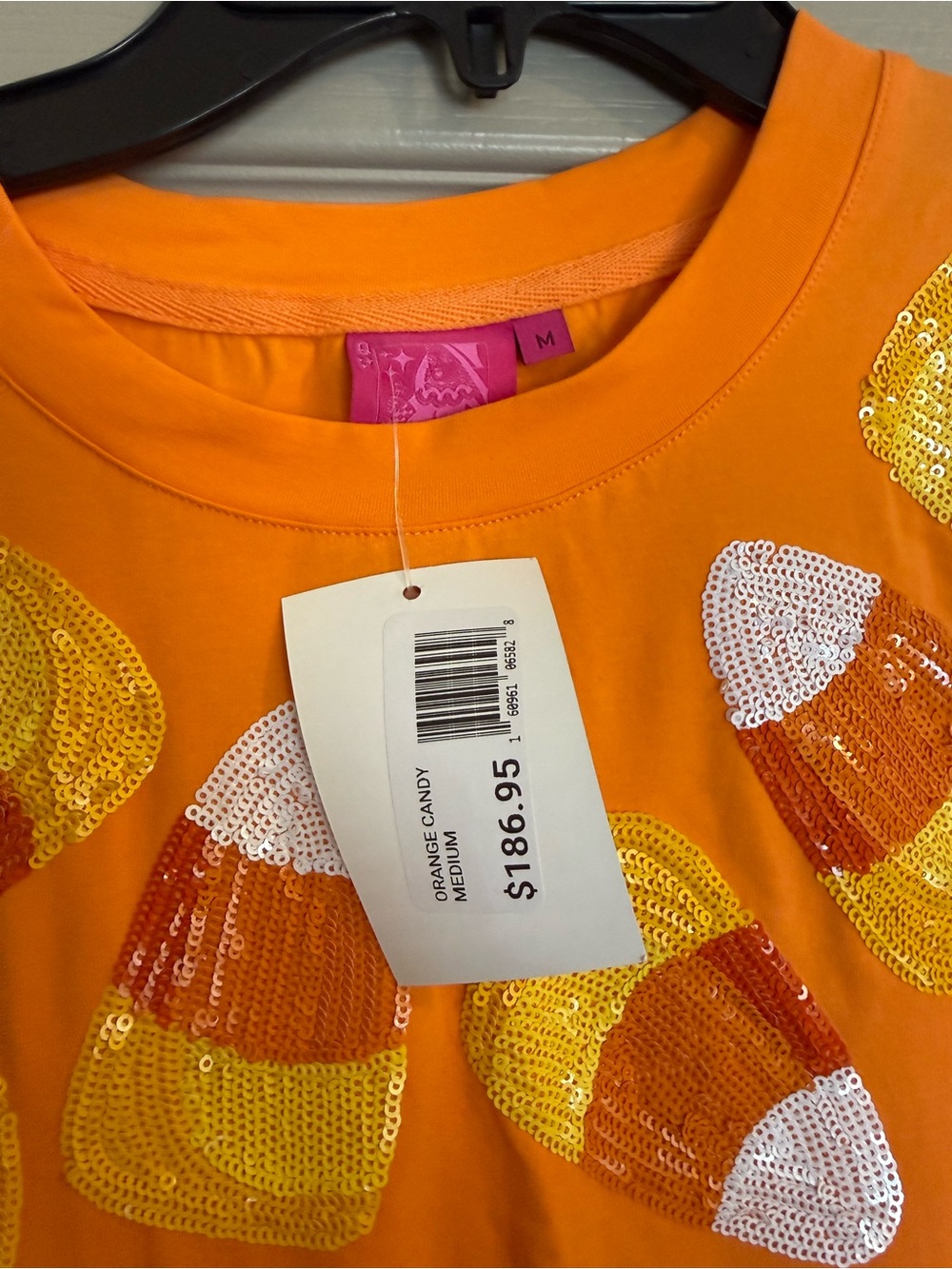 Queen Of Sparkles Candy Corn Tee mini dress medium - Picture 5 of 5